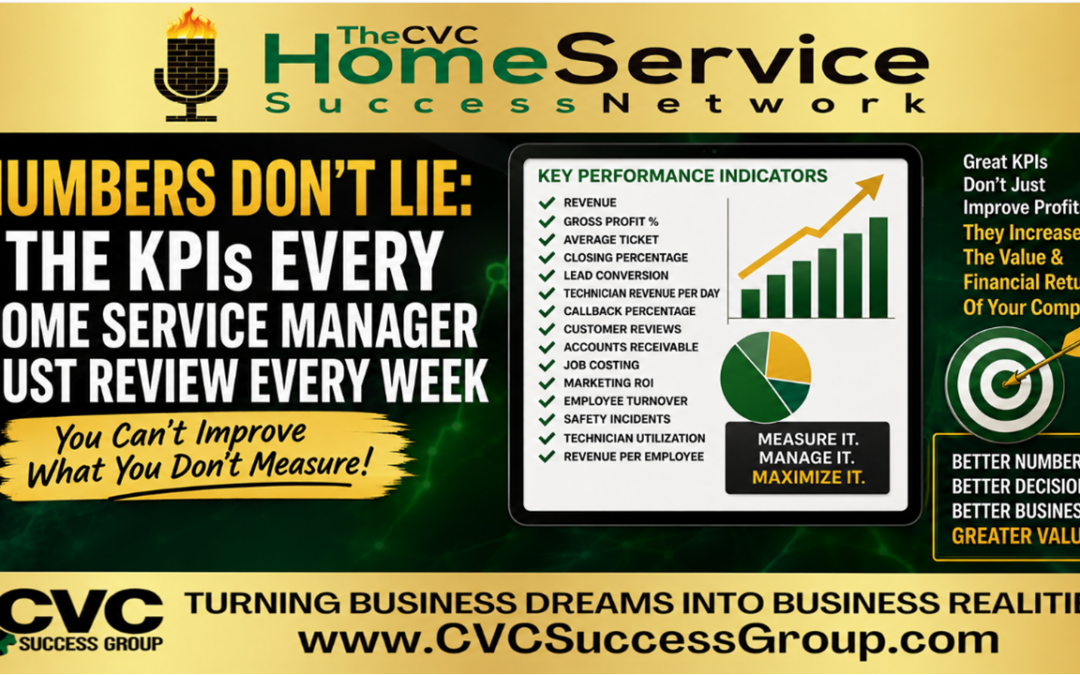 Podcast #361: Numbers Don’t Lie – The KPIs Every Home Service Manager Must Review Every Week